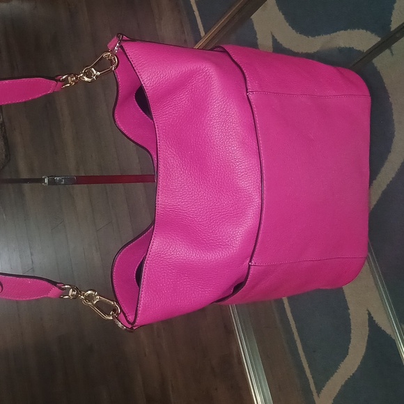 Henri Bendel Vibrant Pink Hobo Shoulder Bag - Picture 6 of 10
